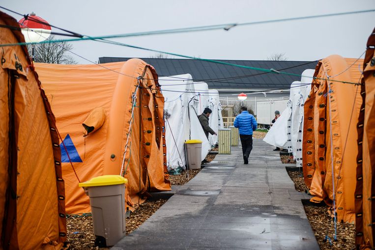Denemarken besloot de afgelopen jaren al meermalen faciliteiten voor asielzoekers te versoberen. Deze foto uit januari 2016 toont een vluchtelingenkamp in Thisted, in het noorden van Jutland. Beeld EPA