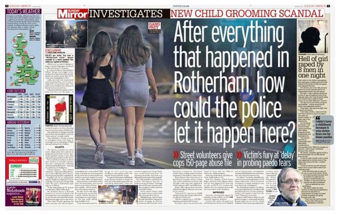 Volgens tabloidkrant de Sunday Mirror zijn er jarenlang mogelijk tot wel duizend kinderen en jongeren misbruikt door groepen Aziatische mannen.