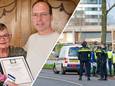 Links: Ans en Casper. Rechts: hulpdiensten in actie nadat een automobilist het water in reed bij Nieuwegein.