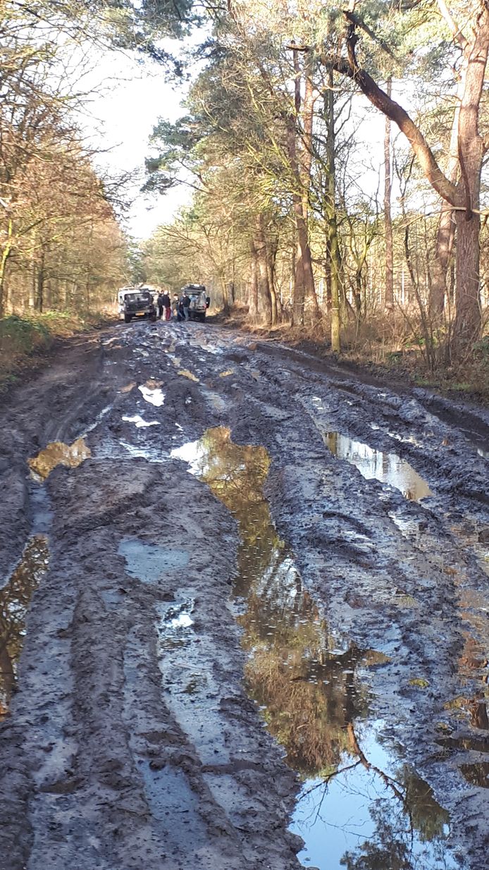 De gemeentebossen van Hilvarenbeek zijn het parcours van allerlei crossers, waarond ook jeeps.