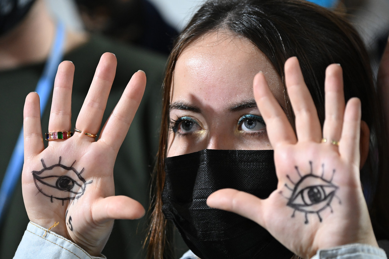 Klimaatactivisten in Glasgow. Beeld Getty Images