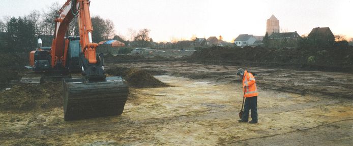 Een archiefbeeld van opgravingen die tijdens de winter van 2015 op Oost-Molenveld in Vorst-Laakdal plaatsvonden.