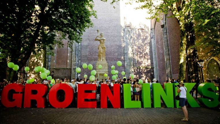De aftrap van de GroenLinks-campagne vond plaats in Utrecht, bij de Dom. Beeld Novum