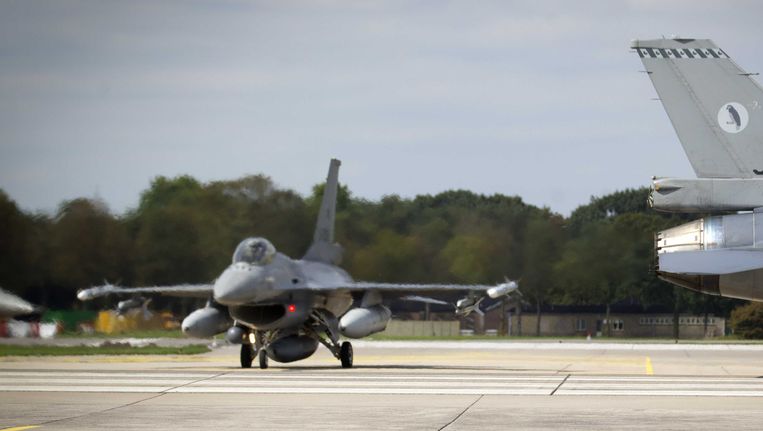 F16's op luchtmachtbasis Volkel. Beeld anp