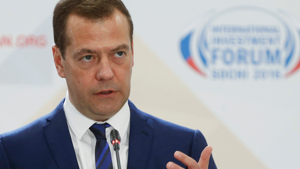 De Russische premier Dmitri Medvedev. Beeld AP