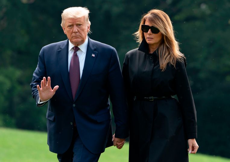 De Amerikaanse president Donald Trump en first lady Melania. (Archiefbeeld). Beeld AFP