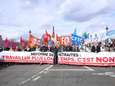 Vakbond telt 450.000 manifestanten op betoging tegen pensioenhervorming in Parijs