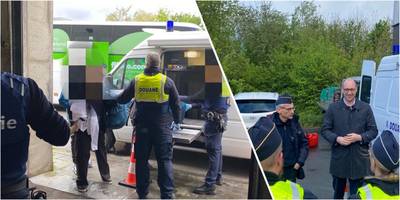 Politie en Douane controleren lowcost-bussen langs E40 in Wetteren: “Deel van onze strijd tegen drugs”