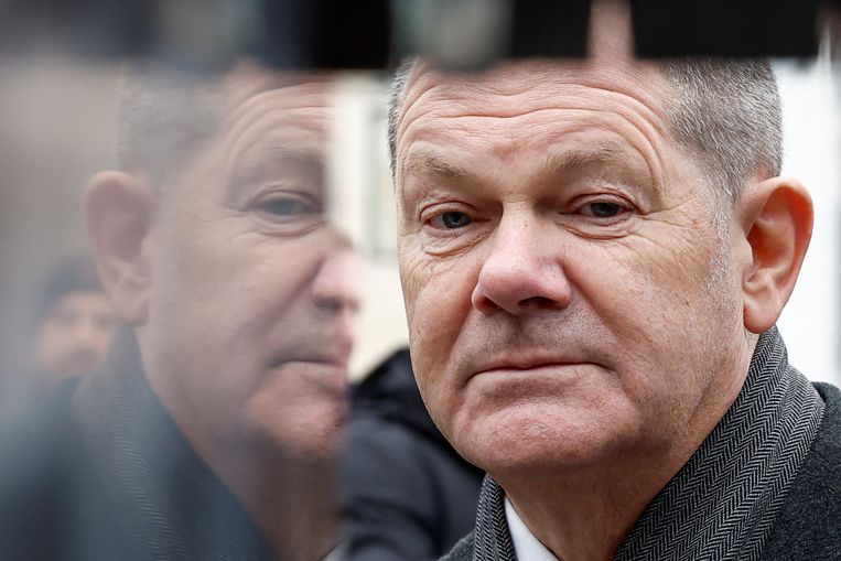 De Duitse bondskanselier Olaf Scholz eerder deze week. Beeld ANP / EPA