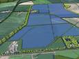 Het oorspronkelijke plan voor zonnepark Aardbrandsven in Budel.