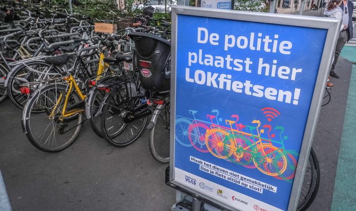 Illustratiebeeld van het gebruik van lokfietsen in West-Vlaanderen.