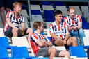 Supporters van Willem II tijdens de wedstrijd tegen Heracles Almelo.