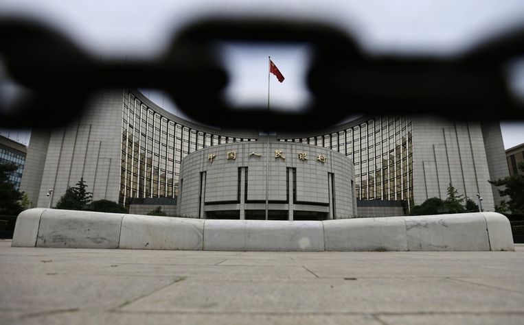 De Chinese centrale bank in Peking. Beeld REUTERS