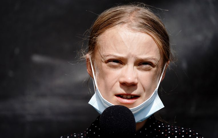 De Zweedse klimaatactivist Greta Thunberg. Beeld Kay Nietfeld/dpa