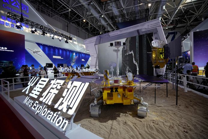 Beeld ter illustratie. Model van de Chinese rover op Mars.