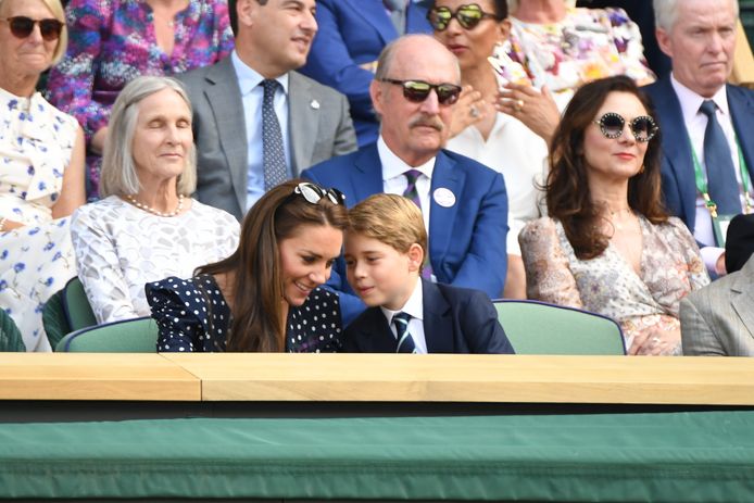 Kate avec le prince Georges à Wimbledon.