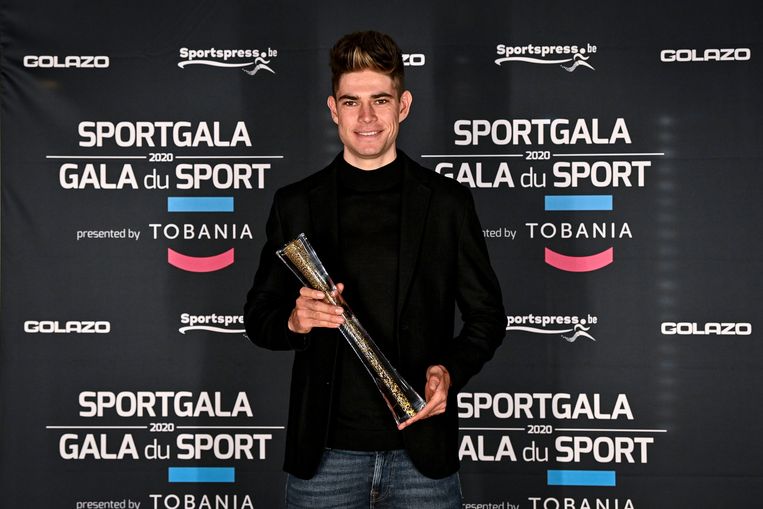 Wout van Aert won vorig jaar al de trofee van Sportman van het Jaar. Beeld BELGA