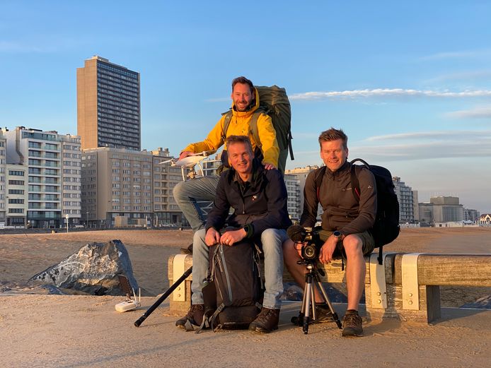 Ruben Callens, Arnout Hauben en Philippe Niclaes in Dwars door de Lage Landen.