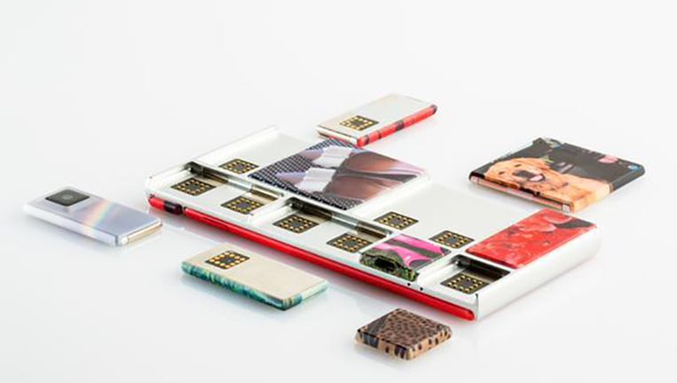 Een prototype van de Project Ara-telefoon. Beeld twitter.com/ProjectAra