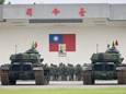 Taiwanese troepen in Taipeh tijdens de voorbereidingen op het inzweren van president