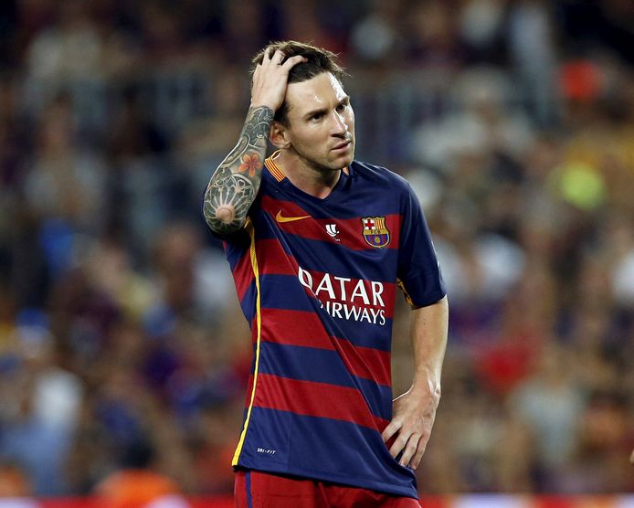 Lionel Messi in het shirt van FC Barcelona in het seizoen 2015/2016.