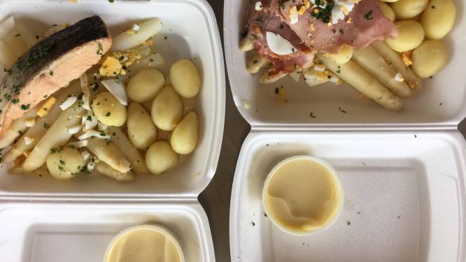 Asperges van restaurant Hagenouw, we kunnen niet anders dan slobberen en smullen