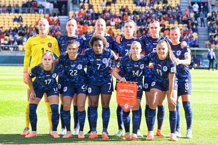 De Oranje Leeuwinnen tijdens het WK in Australië en Nieuw-Zeeland.