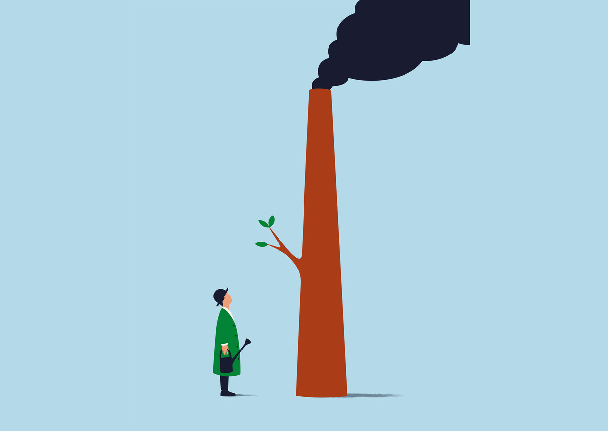 Politieke besluiten rondom het klimaat moeten namelijk wel zichtbaar zijn, zo lijkt het, en het liefst aaibaar, net als onze liefdadigheid. Beeld Francesco Ciccolella