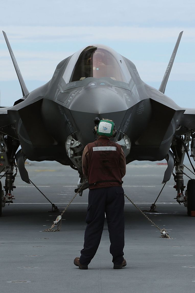 Een F-35B. Dat de NAVO haar F-35's aan Oekraïne zou overhandigen, is ondenkbaar. Maar Nederland wil wel oudere F-16's ter beschikking stellen van Kiev. Beeld Getty Images