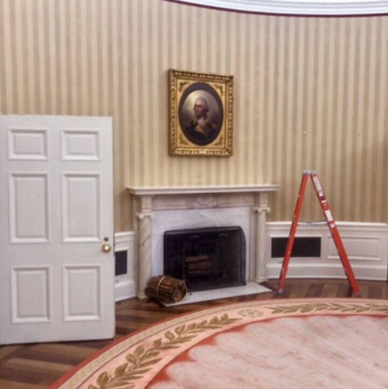 Foto's van de werkzaamheden werden getwitterd door een medewerker in het Witte Huis. Beeld  