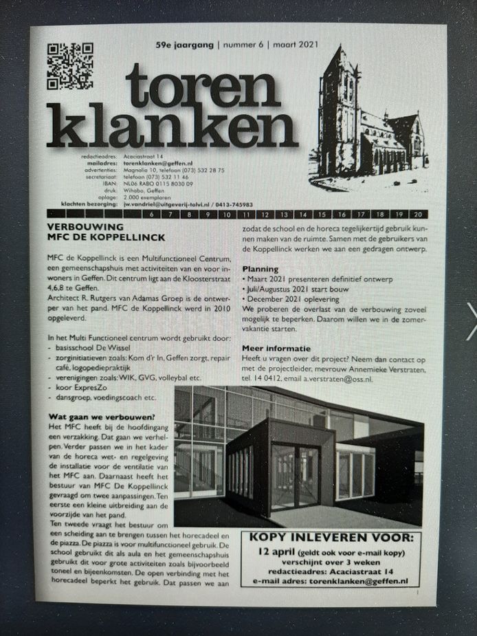 De meest recente editie van De Torenklanken.