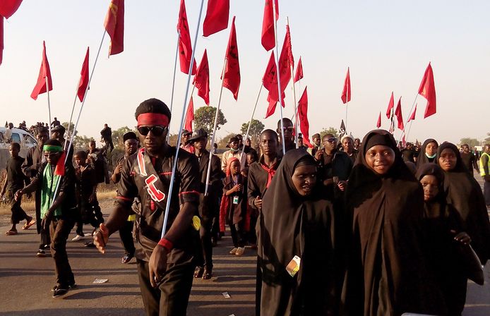 15 leden van de Islamitische Beweging van Nigeria zijn gisteren doodgeschoten tijdens een processie voor de sjiitische Asjoera-ceremonie. Archieffoto uit 2015.