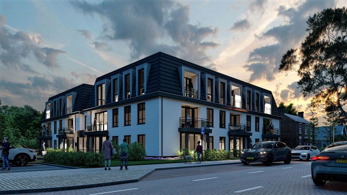 Het ontwerp voor de Gestelse Veste. Vijftien appartementen moeten hier komen.