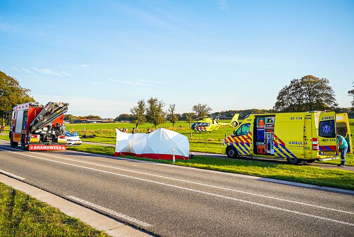 Ongeluk op de Schelmseweg in Arnhem.