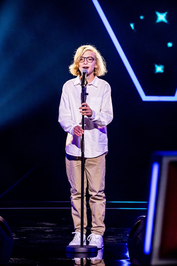 Samuel tijdens zijn blind audition