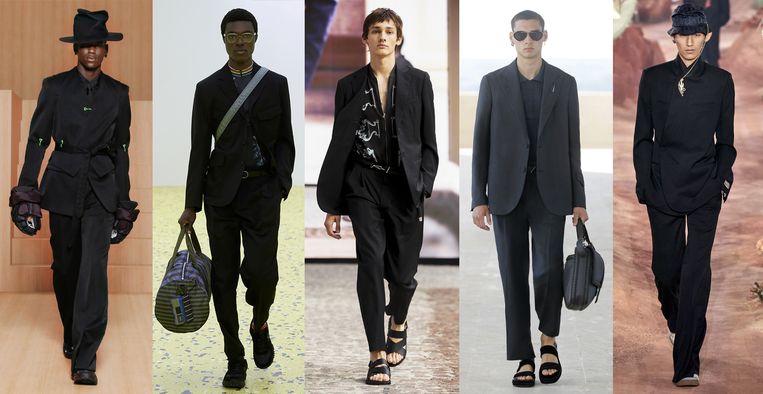 Gluren Omgekeerd Spelling Valt een zwart pak wel zomers te dragen? Jazeker – sandalen eronder helpen