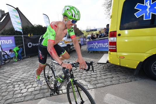 Sep Vanmarcke na de Ronde van Vlaanderen.