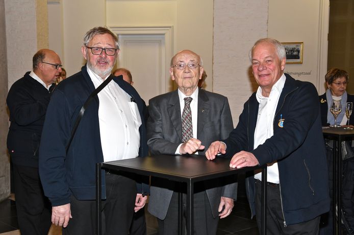 60-jarig bestaan Banjo-Orkest - Jacques Lecluyze, Alfons Bouckaert en Marc Decramer