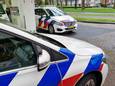 Meerdere politieauto’s bij het pompstation in Helmond.