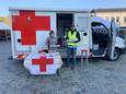 Aan deze mobiele hulppost betaalde iemand meer dan honderd maal het normale bedrag van een Rode Kruis-pleister.
