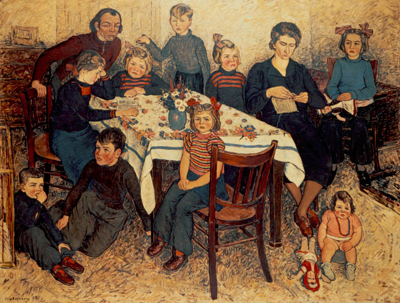 Portret van de familie Bastiaans.