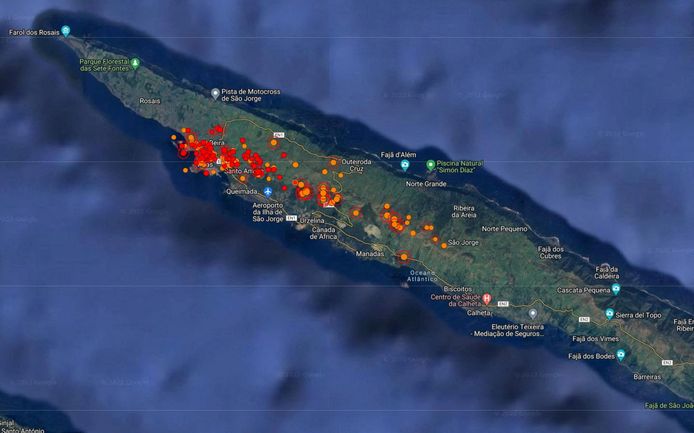 De seismische activiteit in de regio nam de voorbije dagen fors toe.