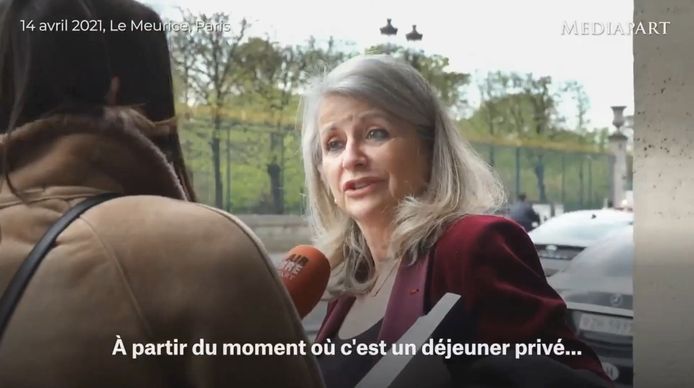 Senator Joëlle Garriaud-Maylam lunchte woensdagmiddag 14 april 2021 om 12.00 uur in Meurice, een van de beroemdste Parijse paleizen.
