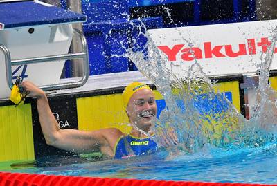 Sjöström scherpt in Eindhoven wereldrecord aan op 100 meter vrije slag