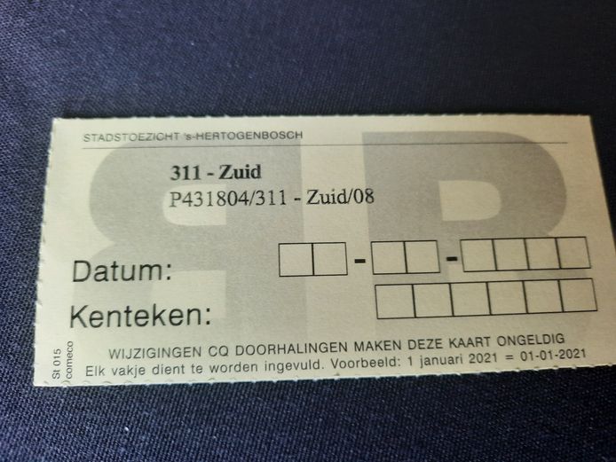 Het gele bezoekerskaartje in Den Bosch verdwijnt definitief.