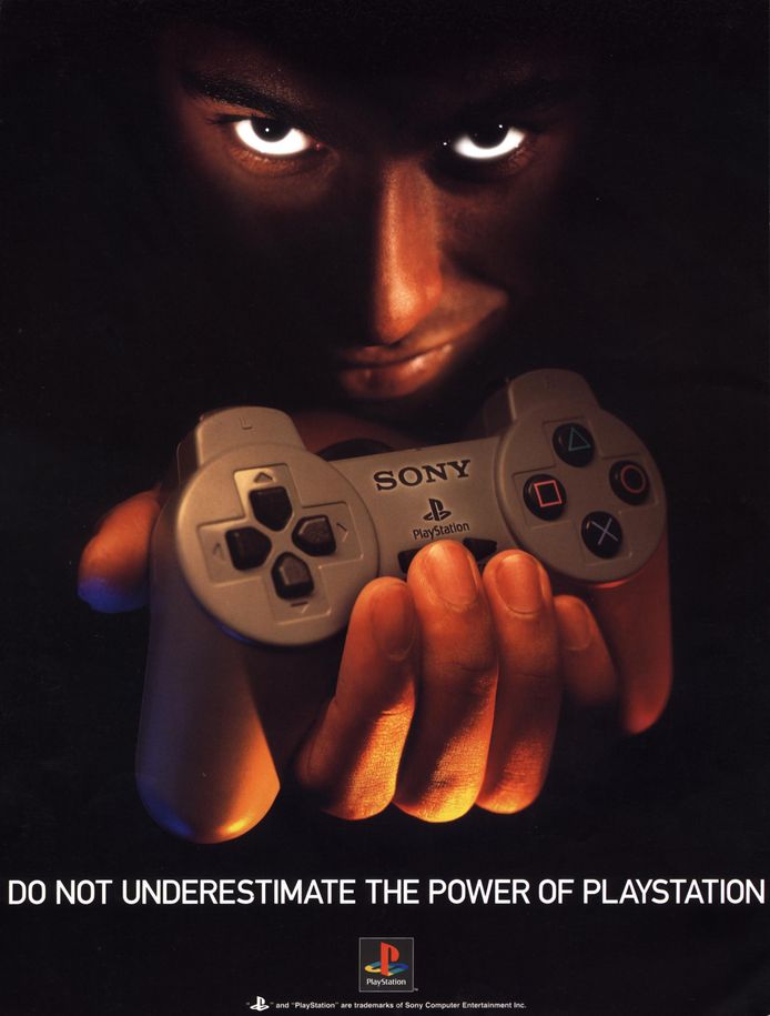 Advertentie uit de jaren negentig voor de Playstation.