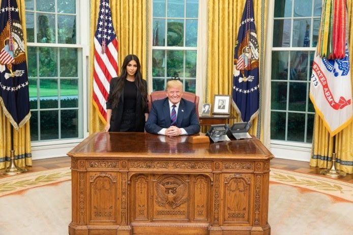 Donald Trump en Kim Kardashian.