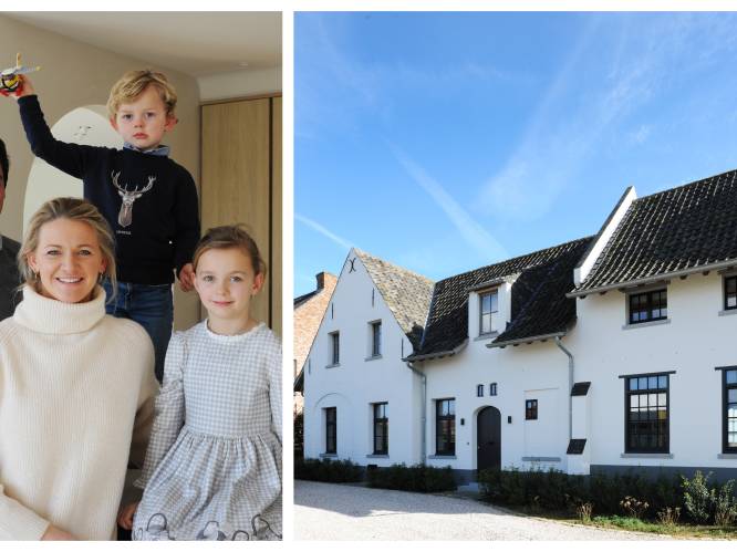 De nieuwbouw van Sofie (34) en Linus (35) is van 2019, maar lijkt er al veel langer te staan. “We lieten ons inspireren door Brugse begijnhofhuisjes”