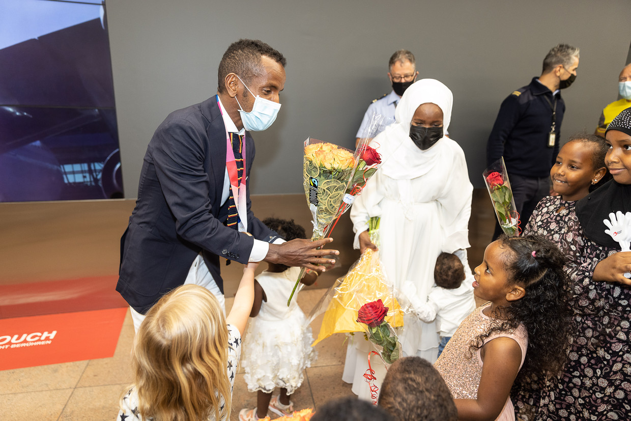 Bashir Abdi in Zaventem. Beeld BELGA