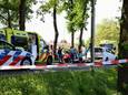 De fietser is met spoed naar het ziekenhuis gebracht.